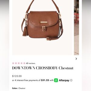 Poppy & Peonies Chestnut Crossbody Bag